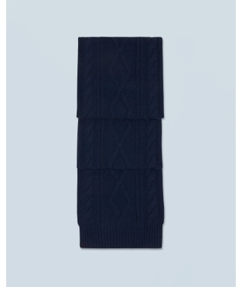 Echarpe à Franges à Torsades (H24 / ACCESSOIRES / Navy) pas cher 