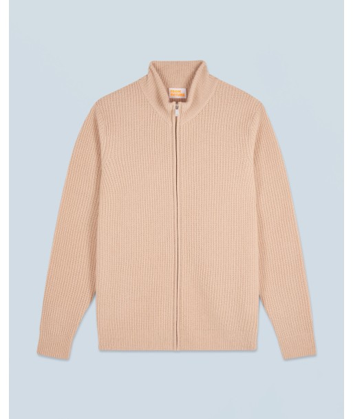 Pull Gilet à Cotes Zippé (H24 / HOMME / Beige) le des métaux précieux