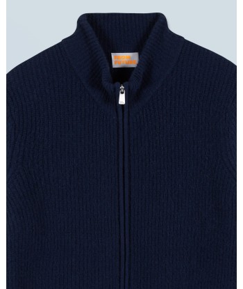 Pull Gilet à Cotes Zippé (H24 / HOMME / Navy) de la marque