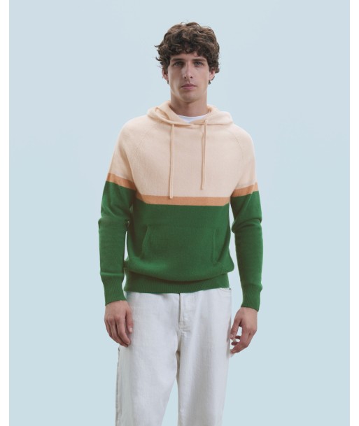 Pull Hoodie Color Block (H24 / HOMME / Forest Green) de France