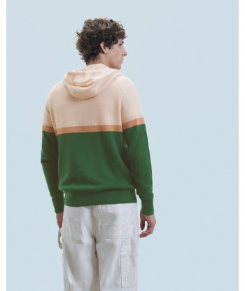 Pull Hoodie Color Block (H24 / HOMME / Forest Green) de France