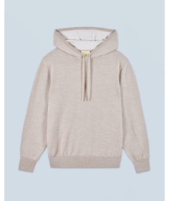 Pull Hoodie  (H24 / HOMME / Beige Chiné / 100% Laine Mérinos RWS) Les magasins à Paris et en Île-de-France