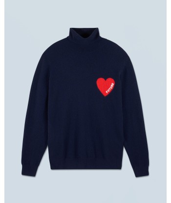 Pull Col Roulé Coeur (H24 / HOMME / Navy) en ligne des produits 