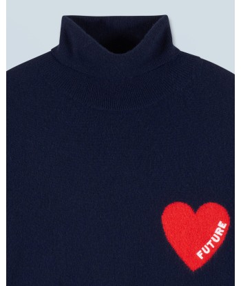 Pull Col Roulé Coeur (H24 / HOMME / Navy) en ligne des produits 