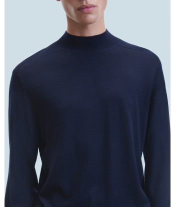 Pull Col Montant  (H24 / HOMME / Navy) Amélioration de cerveau avec