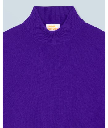 Pull Col Montant Basique Léger (H24 / HOMME / Intense Purple) brillant des détails fins