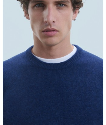 Pull Col Rond Basique (H24 / HOMME / Dark Blue Mouli) en ligne