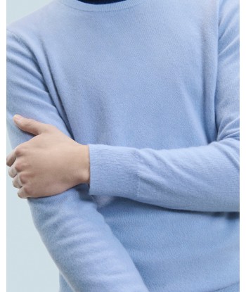 Pull Col Rond Basique (H24 / HOMME / Cloud Blue) pas chere