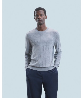 Pull Col Rond  (H24 / HOMME / Gris Chiné Foncé / 100% Laine Mérinos RWS) 50-70% off 