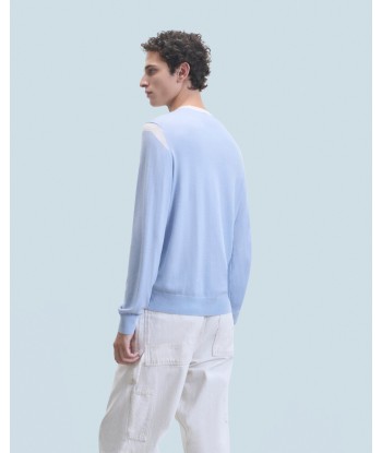 Pull Col Rond  (H24 / HOMME / Cloud Blue / 100% Laine Mérinos RWS) acheter en ligne