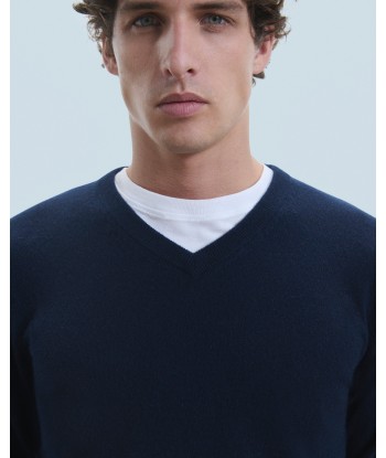 Pull Col V Basique (H24 / HOMME / Navy) d'Europe débarque