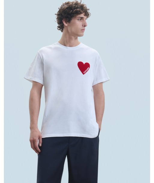 T-shirt Col Rond Coeur (H24 / HOMME / Blanc / 100% Laine Mérinos RWS) chez Cornerstreet bien 