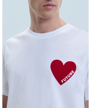 T-shirt Col Rond Coeur (H24 / HOMME / Blanc / 100% Laine Mérinos RWS) chez Cornerstreet bien 