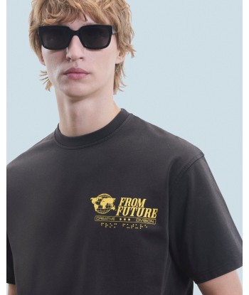 T-shirt Col Rond Manches Courtes From Future Ups (H24 / HOMME / Washed Black) pas chere