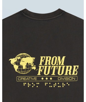 T-shirt Col Rond Manches Courtes From Future Ups (H24 / HOMME / Washed Black) pas chere