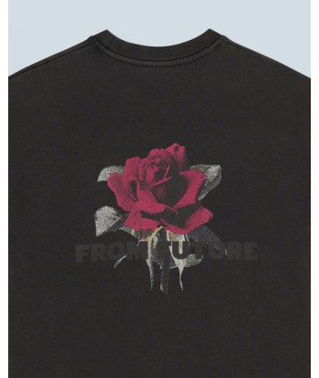 T-shirt Col Rond Manches Courtes Roses (H24 / HOMME / Washed Black) Par le système avancé 