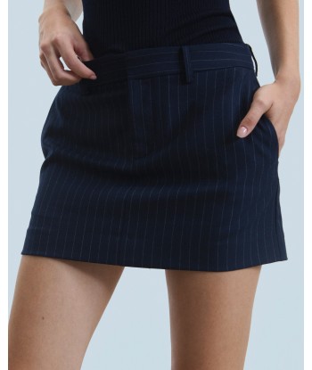 Jupe Mini Tailoring (H24 / FEMME / Rayures Navy) pas cher