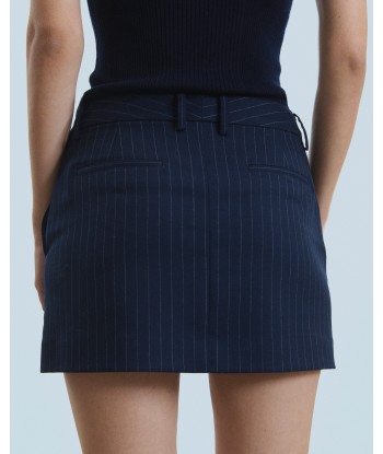 Jupe Mini Tailoring (H24 / FEMME / Rayures Navy) pas cher