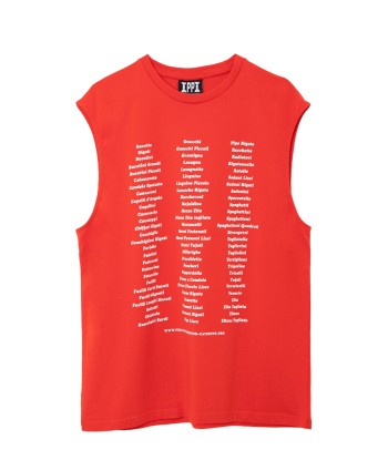 PUBLIC POSSESSION - PIU PASTA SLEEVELESS BRIGHT RED destockage