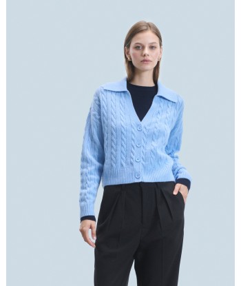 Pull Cardigan à Cotes (H24 / FEMME / Fairy Blue) livraison et retour toujours gratuits