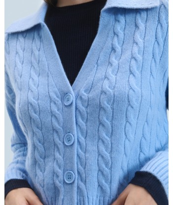 Pull Cardigan à Cotes (H24 / FEMME / Fairy Blue) livraison et retour toujours gratuits