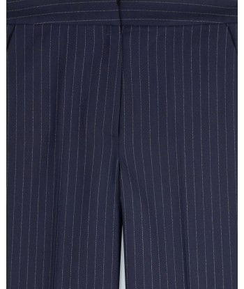 Pantalon Large Tailoring (H24 / FEMME / Rayures Navy) est présent 