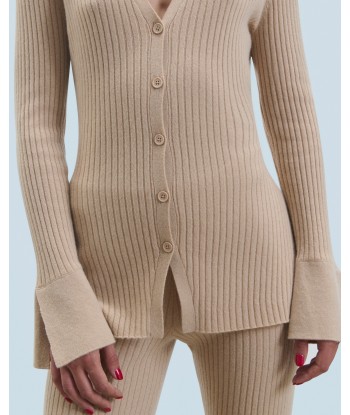 Pull Cardigan  (H24 / FEMME / Beige) meilleur choix