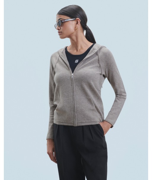 Pull Hoodie Zippé (H24 / FEMME / Taupe Chine) livraison et retour toujours gratuits