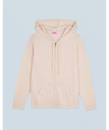 Pull Hoodie Zippé (H24 / FEMME / Ecru) Amélioration de cerveau avec