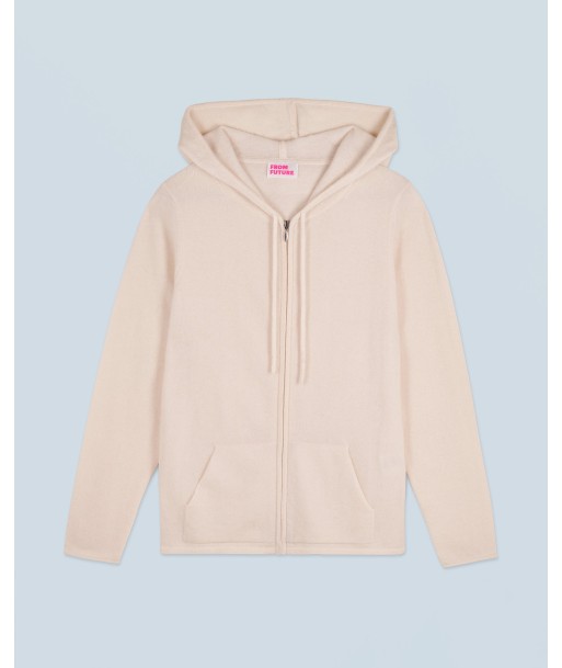 Pull Hoodie Zippé (H24 / FEMME / Ecru) Amélioration de cerveau avec