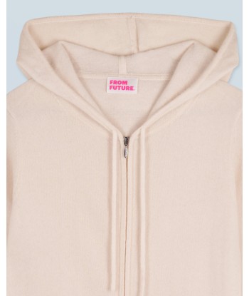 Pull Hoodie Zippé (H24 / FEMME / Ecru) Amélioration de cerveau avec