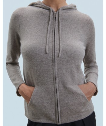 Pull Hoodie Zippé (H24 / FEMME / Taupe Chine) livraison et retour toujours gratuits