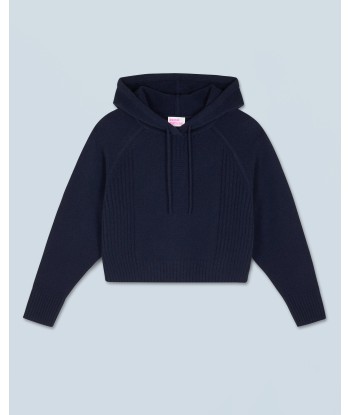 Pull Hoodie  (H24 / FEMME / Navy) pas cheres