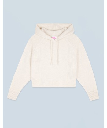 Pull Hoodie  (H24 / FEMME / Ecru Chine) la colonne vertébrale