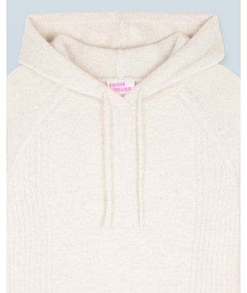 Pull Hoodie  (H24 / FEMME / Ecru Chine) la colonne vertébrale