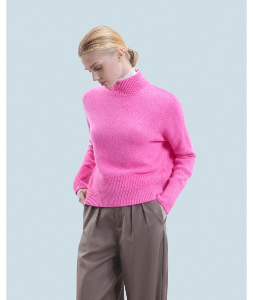 Pull Col Montant Oversize (H24 / FEMME / Bright Pink Mou) Les magasins à Paris et en Île-de-France