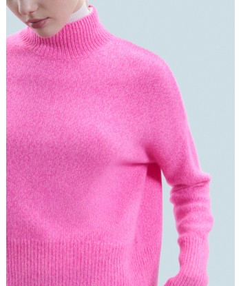 Pull Col Montant Oversize (H24 / FEMME / Bright Pink Mou) Les magasins à Paris et en Île-de-France