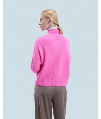 Pull Col Montant Oversize (H24 / FEMME / Bright Pink Mou) Les magasins à Paris et en Île-de-France