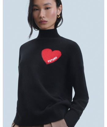 Pull Col Montant Coeur Léger (H24 / FEMME / Noir) commande en ligne