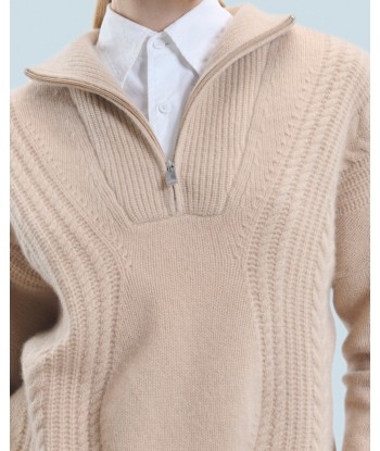 Pull Col Camionneur Torsades (H24 / FEMME / Beige) En savoir plus