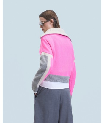 Pull Col Camionneur Tricolore (H24 / FEMME / Dreamy Pink) offre 