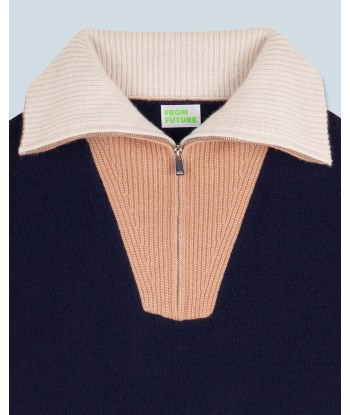 Pull Col Camionneur Tricolore (H24 / FEMME / Navy) online