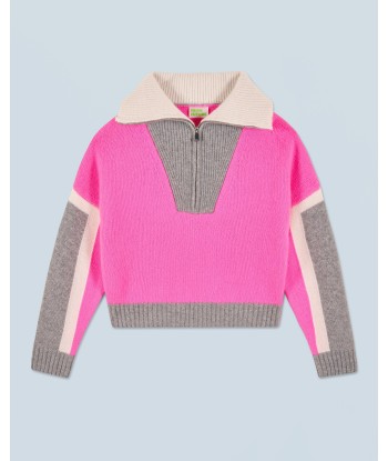 Pull Col Camionneur Tricolore (H24 / FEMME / Dreamy Pink) offre 