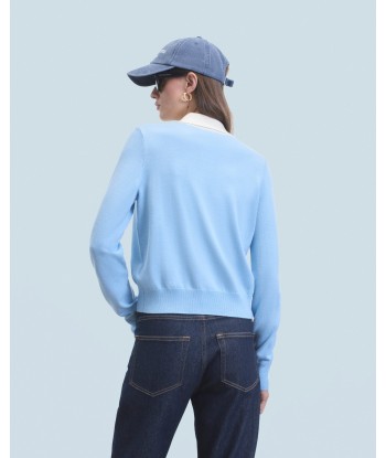 Pull Col Polo  (H24 / FEMME / Baby Blue) en linge