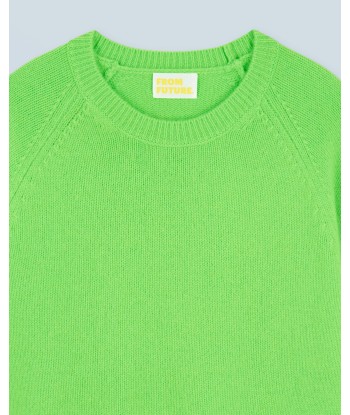 Pull Col Rond Raglan (H24 / FEMME / Vert Fluo) des créatures d'habitude