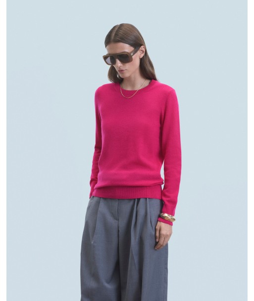 Pull Col Rond Basique (H24 / FEMME / Raspberry Pink) Véritable concentré