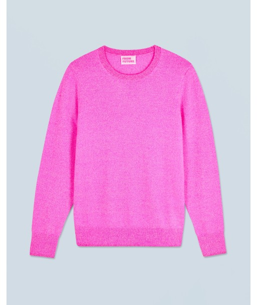 Pull Col Rond Basique (H24 / FEMME / Pink Mouline) chez Cornerstreet bien 