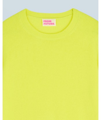 Pull Col Rond Basique (H24 / FEMME / Jaune Fluo) Comparez et commandez 