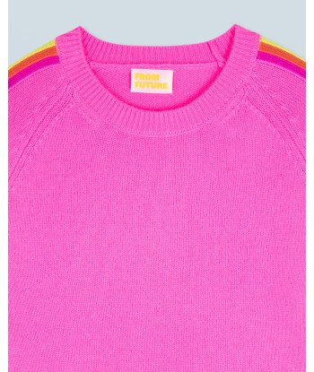 Pull Col Rond Bandes Manches Multico (H24 / FEMME / Dreamy Pink) des créatures d'habitude