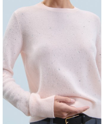 Pull Col Rond Strass Allover Léger (H24 / FEMME / Baby Pink) Vous souhaitez 